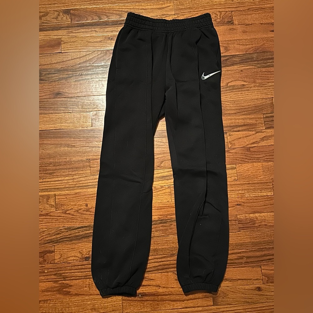Nike Black Joggers with Silver Logo